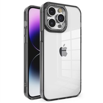 For iPhone 14 Pro Max Crystal Series Back Cover Transparent Shockproof PC+TPU Phone Case