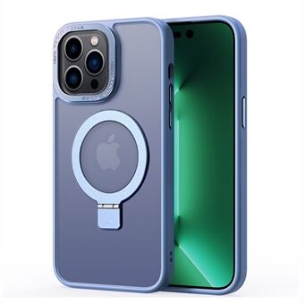 For iPhone 14 Pro Max Matte Magnetic Phone Case TPU+PC Kickstand Cover Compatible with MagSafe