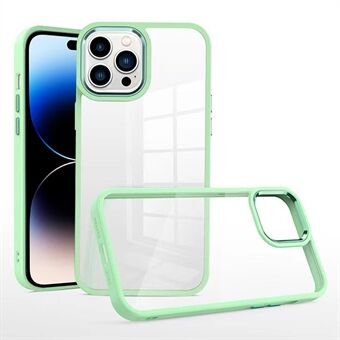 Slim Phone Case for iPhone 14 Pro Max Anti-Fingerprint TPU+PC Cover with Aluminum Alloy Camera Lens Frame