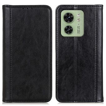For Motorola Edge 40 5G Stand Litchi Texture Cover Anti-Scratch Split Leather Phone Case Wallet