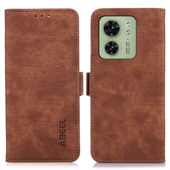 ABEEL For Motorola Edge 40 5G Phone Wallet Cover Retro Texture PU Leather Flip Stand Case