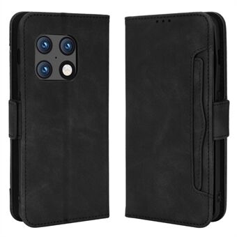 Multiple Card Slot PU Leather + TPU All-round Shockproof Phone Cover with Stand Cash Pocket for OnePlus 10 Pro 5G