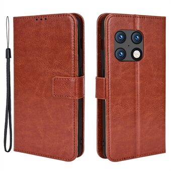 Crazy Horse Texture Stand Wallet PU Leather + TPU Case Full Protection Phone Cover for OnePlus 10 Pro 5G