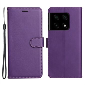 KT Leather Series-2 Wallet Case for OnePlus 10 Pro 5G, PU Leather TPU Shockproof Flip Folio Stand Cover with Wrist Strap