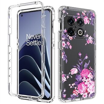 Protective Phone Case For OnePlus 10 Pro 5G PC Frame + TPU Cover 2-in-1 Stylish Pattern Printing Clear Anti-wear Phone Back Cover
