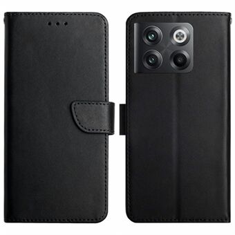 HT02 For OnePlus 10T 5G / Ace Pro 5G Nappa Texture Phone Case Genuine Leather Wallet Stand Drop-proof Cover