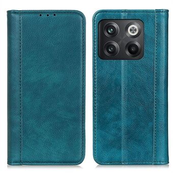 For OnePlus 10T 5G / Ace Pro 5G Litchi Texture Split Leather Case Wallet Stand Magnetic Closure Phone Protective Cover