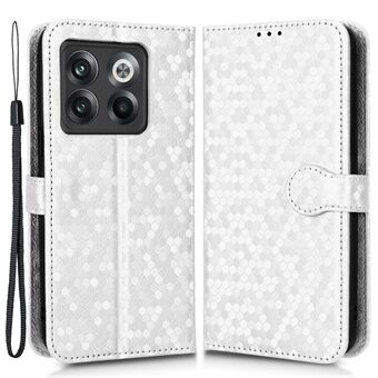 For OnePlus 10T 5G / Ace Pro 5G Drop-proof Phone Wallet Case Stand Dot Pattern Imprinted TPU+PU Leather Folio Flip Cover Shell