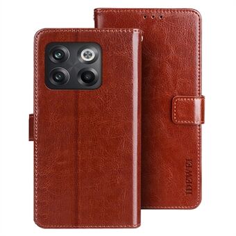 IDEWEI For OnePlus 10T 5G / Ace Pro 5G Crazy Horse Texture PU Leather + TPU Full Protection Phone Case Stand Wallet Cover