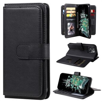 KT Multi-functional Series-1 for OnePlus 10T 5G / Ace Pro 5G PU Leather Wallet Case Magnetic Clasp Phone Stand Cover with 10 Card Slots