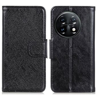 For OnePlus 11 5G Nappa Texture Split Leather Flip Case Stand Wallet Magnetic Clasp Phone Cover