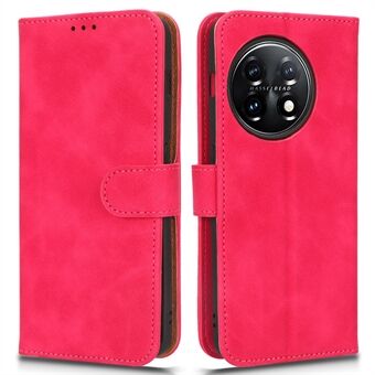 For OnePlus 11 5G Skin-touch Feeling Phone Leather Case Wallet Stand Cell Phone Cover