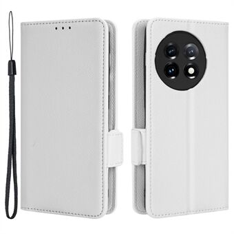 Anti-drop Phone Cover For OnePlus 11 5G Wallet Stand Litchi Texture PU Leather Protective Phone Case