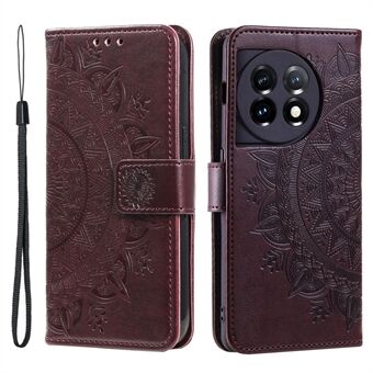 Leather Flip Case for OnePlus 11 5G Shockproof Phone Shell Mandala Flower Pattern Wallet Phone Cover