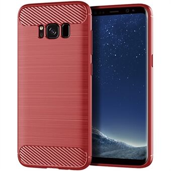 For Samsung Galaxy S8 Carbon Fiber Texture Phone Case Brushed Phone TPU Cover
