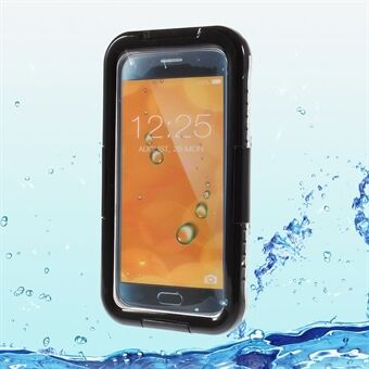 Waterproof Dustproof PC Silicone Case for Samsung Galaxy S6 Edge SM-G925 - Black