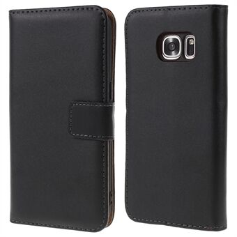 For Samsung Galaxy S7 G930 Folio Flip Split Leather Large Capacity Wallet Case Accessory - Black