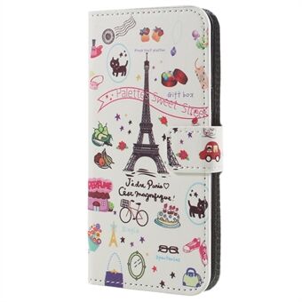 Pattern Printing PU Leather Magnetic Wallet Stand Protective Phone Casing for Samsung Galaxy S9