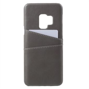 PU Leather Coated PC Card Holder Mobile Phone Back Case for Samsung Galaxy S9