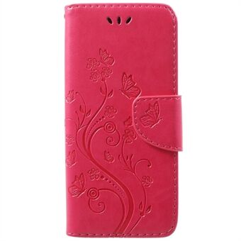 For Samsung Galaxy S9 G960 Imprint Butterfly and Flower Flip Leather Wallet Case