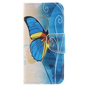 Pattern Printing Cross Texture Stand Wallet Leather Cover for Samsung Galaxy A8 (2018)