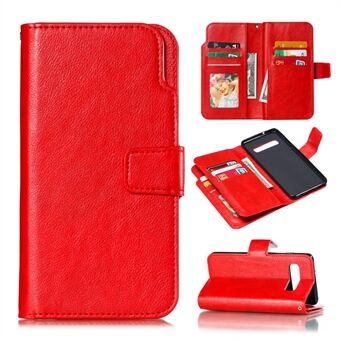 [9 Card Slots] Crazy Horse Leather Wallet Shell for Samsung Galaxy S10