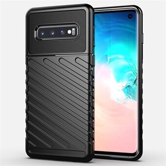 Thunder Series Twill Texture Soft TPU Back Phone Case for Samsung Galaxy S10