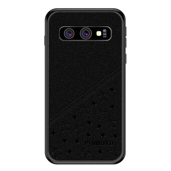 PINWUYO 360° Hemming Design Imprinting PU Leather Coated Hybrid Phone Cover Shell for Samsung Galaxy S10