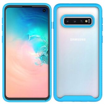 TPU Bumper Phone Case for Samsung Galaxy S10, Shockproof Hard Acrylic + PC Back Transparent Cover
