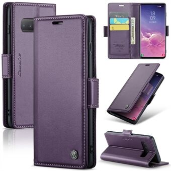CASEME 023 Series For Samsung Galaxy S10 PU Leather RFID Blocking Case Wallet Stand Phone Cover