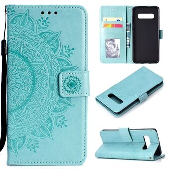Imprinted Mandala Pattern [Wallet Stand] Leather Case for Samsung Galaxy S10 Plus