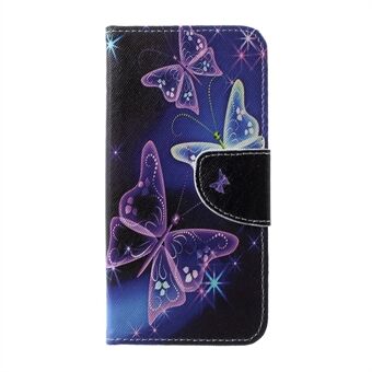Pattern Printing Cross Texture Leather Wallet Case for Samsung Galaxy S10 Plus