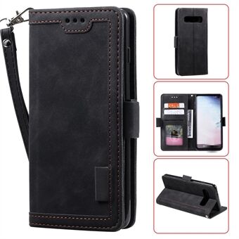 Retro Splicing Leather Wallet Phone Case for Samsung Galaxy S10 Plus
