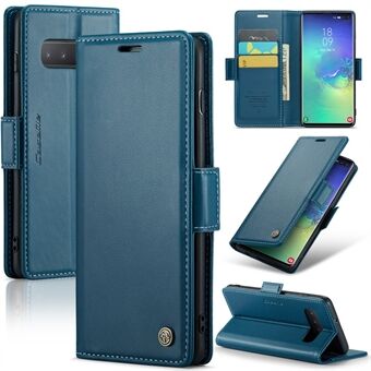 CASEME 023 Series For Samsung Galaxy S10 Plus RFID Blocking Leather Case Wallet Stand Phone Cover