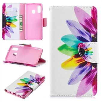 Pattern Printing Leather Wallet Case for Samsung Galaxy A40