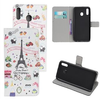 Pattern Printing Leather Wallet Stand Case for Samsung Galaxy A40