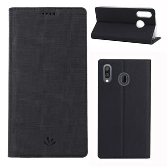 VILI DMX Cross Texture Stand Leather Card Holder Case for Samsung Galaxy A40