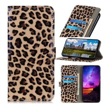 Glossy Leopard Wallet Leather Case Cover for Samsung Galaxy A40