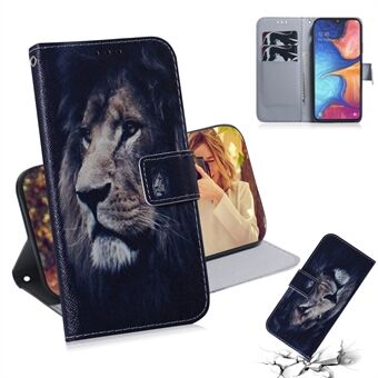 Pattern Printing Leather Wallet Case for Samsung Galaxy A20e