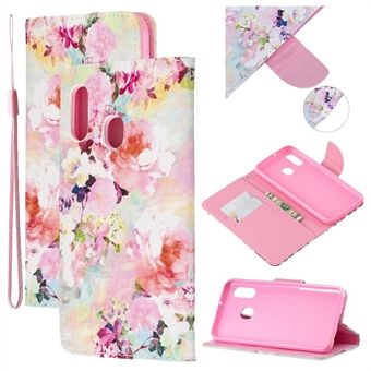 Pattern Printing Wallet Leather Case with Strap for Samsung Galaxy A20e / A10e / A202 / Jean2