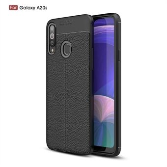 Litchi Skin Soft TPU Protective Case for Samsung Galaxy A20s