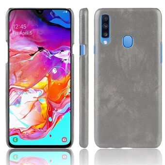 Litchi Surface Leather Coated Hard PC Case for Samsung Galaxy A20s