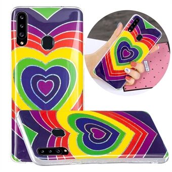 IMD Electroplating Marble Pattern Printing TPU Cover Case for Samsung Galaxy A20s