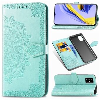 Embossed Mandala Flower Leather Wallet Covering Case for Samsung Galaxy A51