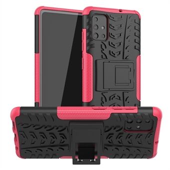 Cool Tyre Pattern PC + TPU Tablet Case with Kickstand for Samsung Galaxy A51