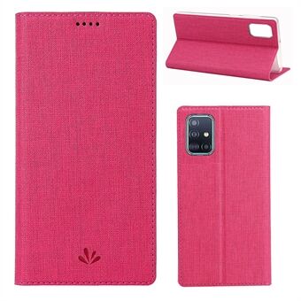 VILI DMX Cross Texture Leather Case with Card Holder for Samsung Galaxy A51
