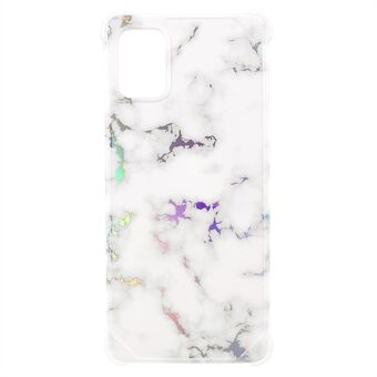 Anti-scratch Drop-proof IMD Laser Marble Thickened Four Corner TPU+PC Case Shell for Samsung Galaxy A51 4G SM-A515