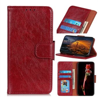 Nappa Texture Split Leather Wallet Shell for Samsung Galaxy A71