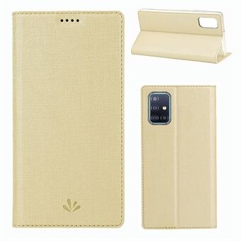 VILI DMX Cross Skin Stand Leather Card Holder Case for Samsung Galaxy A71