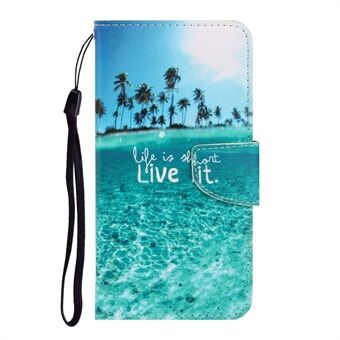 Pattern Printing Flip Leather Wallet Phone Shell for Samsung Galaxy A71 A715